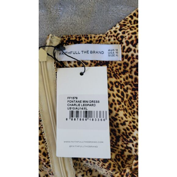 Faithfull the Brand Fontane Mini Dress Charlie Leopard - Picture 4 of 7